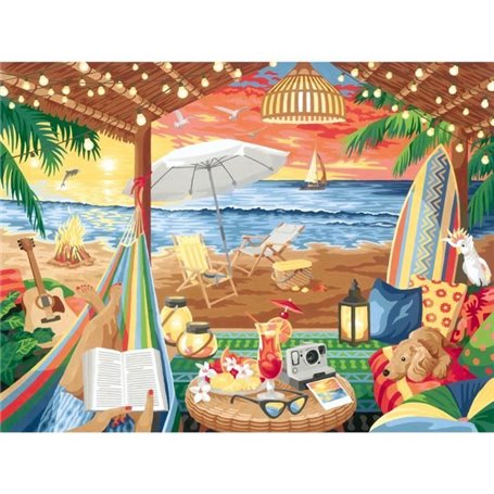 RavensburgerCreArt Toiles 30x40 cmCozy cabanaPeinture par numérosAdulte-Activité détente et créativeDes 12 ans23911