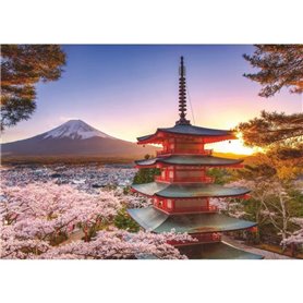 Ravensburger-Puzzle 1000 pieces-Cerisiers en fleurs du Mont Fuji-Adultes et enfants-Des 14 ans-Puzzle de qualité supérieure-1200