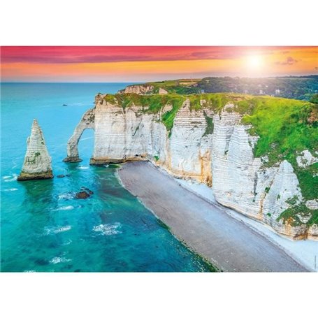 Nathan-Puzzle 1000p-Les falaises d'Etretat-Adultes et enfants des 14 ans-Puzzle de qualité supérieure-Encastrement parfait-12000