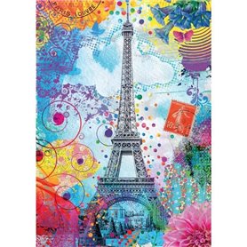 Nathan-Puzzle 1500 pieces-Tour Eiffel multicolore/Lars Stewart-Adultes et enfants des 14 ans-Puzzle de qualité supérieure-120009