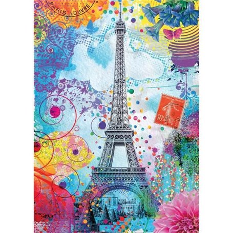 Nathan-Puzzle 1500 pieces-Tour Eiffel multicolore/Lars Stewart-Adultes et enfants des 14 ans-Puzzle de qualité supérieure-120009