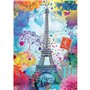 Nathan-Puzzle 1500 pieces-Tour Eiffel multicolore/Lars Stewart-Adultes et enfants des 14 ans-Puzzle de qualité supérieure-120009