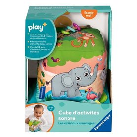 Ravensburger -PLAY + - Mon cube d'activités sonore les animaux sauvages - Des 6 mois - version française - 34009