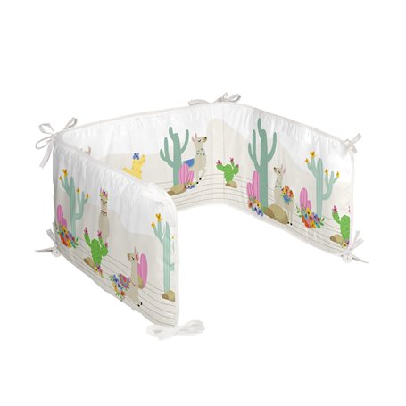 Protection du berceau HappyFriday Moshi Moshi Cute llamas Multicouleur 210 x 40 cm