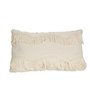 Coussin Romimex Blanc Avec franges 30 x 10 x 50 cm