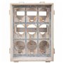 Range Bouteilles Alexandra House Living Naturel Bois d'épicéa 43 x 32 x 33 cm 9 bouteilles Caisse