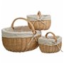 Set de basket Alexandra House Living osier Bois de saule Naturel 3 Pièces