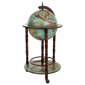 Globe terrestre Alexandra House Living Marron Vert 44 x 87 x 44 cm Meuble à bouteilles