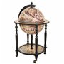 Globe terrestre Alexandra House Living Blanc Marron 60 x 95 x 60 cm Meuble à bouteilles