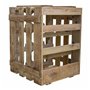 Range Bouteilles Alexandra House Living Naturel Bois d'épicéa 32 x 43 x 33 cm 9 bouteilles Caisse