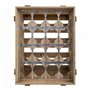 Range Bouteilles Alexandra House Living Naturel Bois d'épicéa 32 x 55 x 41 cm 16 bouteilles Caisse