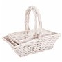 Set de basket Alexandra House Living osier Bois de saule 3 Pièces