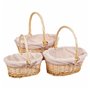 Set de basket Alexandra House Living osier Bois de saule Naturel 3 Pièces