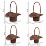 Set de basket Alexandra House Living osier Bois de saule 4 Pièces