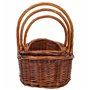 Set de basket Alexandra House Living osier Bois de saule 3 Pièces