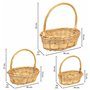 Set de basket Alexandra House Living osier Bois de saule Naturel 3 Pièces