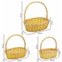 Set de basket Alexandra House Living osier Bois de saule Naturel 3 Pièces