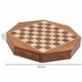 Jeu d'Échecs Alexandra House Living Marron Bois d'acacia 22 x 5 x 22 cm Magnétique