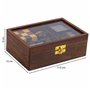 Puzzle Alexandra House Living Marron verre Bois d'acacia 12 x 6 x 17 cm 6 Pièces