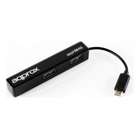 Hub USB 4 Ports approx! APPHM4B USB 2.0 480 Mbps Noir 18,99 €