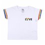 T-shirt à manches courtes femme Disney Love Pride Blanc