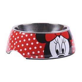 Mangeoire pour chiens Minnie Mouse Mélamine 410 ml Multicouleur Polyester Métal