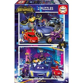 Set de 2 Puzzles Educa  Batwheels