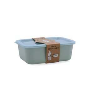 Boîte à repas rectangulaire avec couvercle Quid Inspira Vert Plastique 1