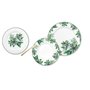 Assietes DKD Home Decor Blanc Vert Porcelaine Feuille d'une plante Noël 18 Pièces 27 x 27 x 2 cm