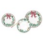 Assietes DKD Home Decor Blanc Rouge Vert Porcelaine Noël 18 Pièces 27 x 27 x 2 cm