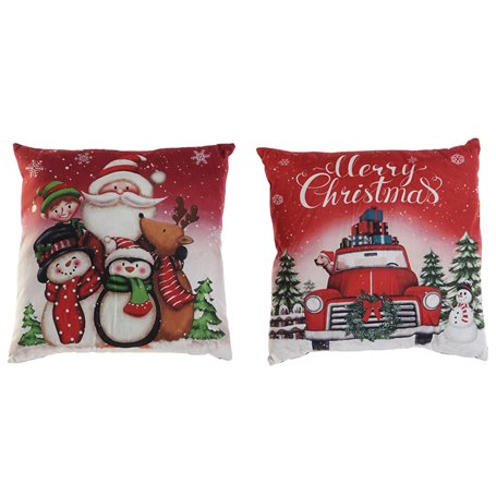 Coussin DKD Home Decor Noël Multicouleur Polyester 40 x 10 x 40 cm (2 Unités)