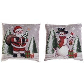 Coussin DKD Home Decor Noël Multicouleur Polyester 40 x 10 x 40 cm (2 Unités)