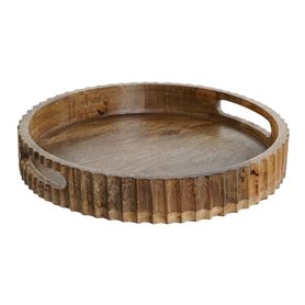 Plateau apéritif DKD Home Decor Brun foncé Bois de manguier 30 x 30 x 5 cm