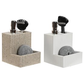 Brosse à récurer avec manche et distributeur de savon Home ESPRIT Blanc Beige 11