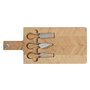 Planche à découper Home ESPRIT Naturel Bambou Acier inoxydable 41 x 18,3 x 2 cm (4 Pièces)