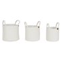 Set de basket Home ESPRIT Blanc Moderne 30 x 30 x 28 cm (3 Pièces)