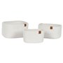 Set de basket Home ESPRIT Blanc Moderne 25 x 20 x 14 cm (3 Pièces)