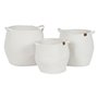 Set de basket Home ESPRIT Blanc Moderne 34 x 34 x 34 cm (3 Pièces)