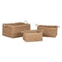 Set de basket Home ESPRIT Naturel Fibre naturelle Boho 50 x 40 x 30 cm (3 Pièces)