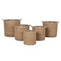 Set de basket Home ESPRIT Naturel Fibre naturelle 37 x 37 x 41 cm (5 Pièces)