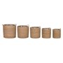 Set de basket Home ESPRIT Naturel Fibre naturelle 37 x 37 x 41 cm (5 Pièces)