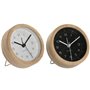 Horloge de table Home ESPRIT Blanc Noir Bambou 10 x 4