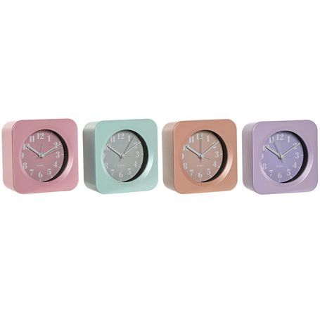 Horloge de table Home ESPRIT Vert Rose Corail Lila 11 x 4