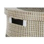 Set de basket Home ESPRIT Blanc Noir Naturel Herbier marin 44 x 44 x 51 cm (2 Pièces)