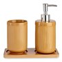 Ensemble de Bain Céramique Bambou Camel (3 pcs)
