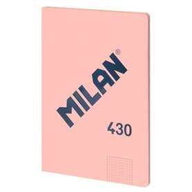 Cahier Milan 1918 Rose A4 à carreaux