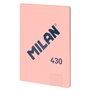 Cahier Milan 1918 Rose A4 à carreaux