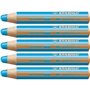 Crayons de couleur Stabilo Woody Cyan 3-en-1 (5 Unités)