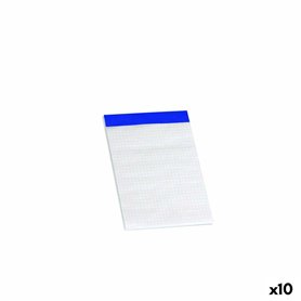 Bloc de Notes ENRI Blanc A6 80 Volets 4 mm (10 Unités)