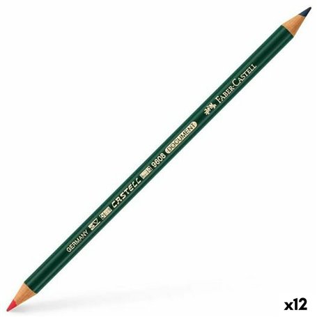 Crayons de couleur Faber-Castell 9608 Document Bleu Rouge (12 Unités)
